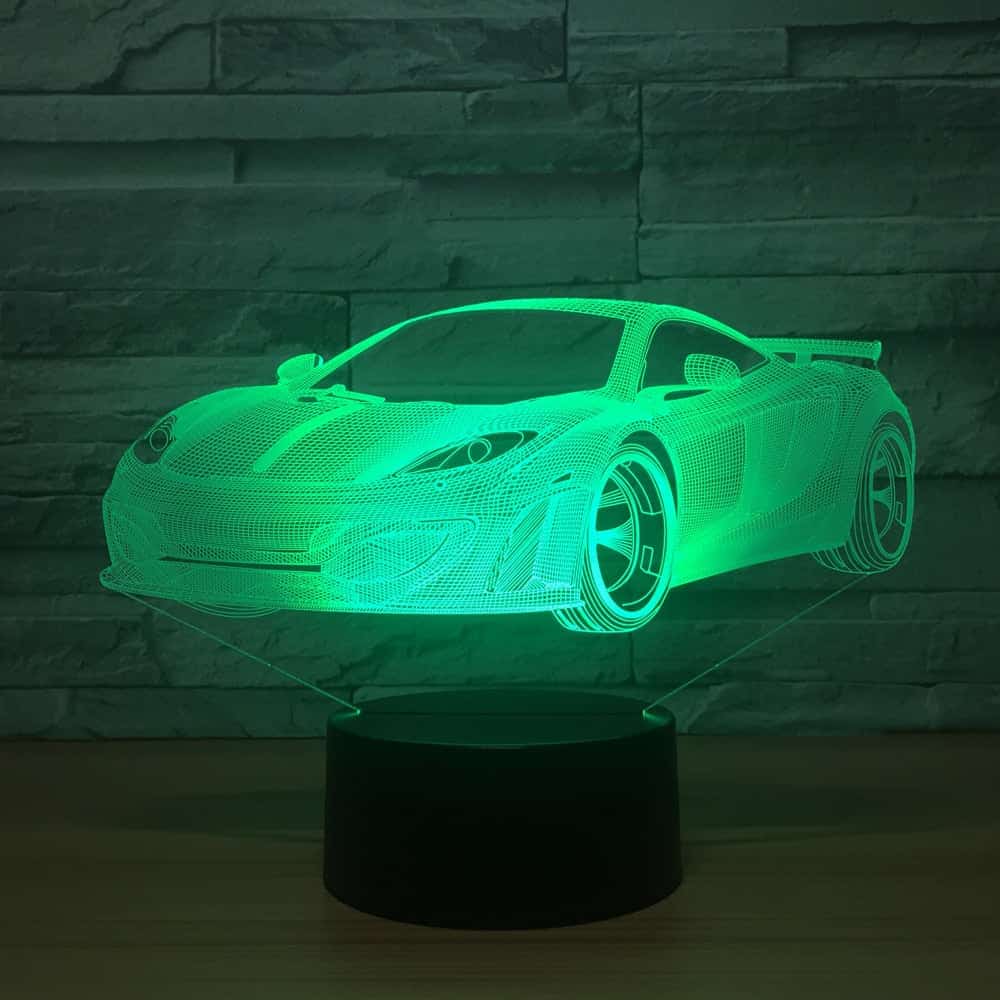 Luce Notturna Auto Lampada 3D Sportiva