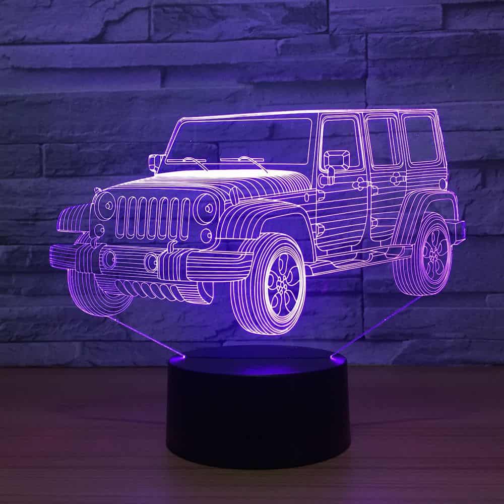 Luce Notturna Auto Lampada 3D 4X4