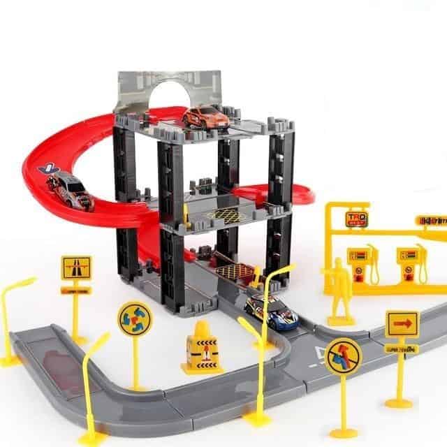 Garage Per Macchinine Parcheggio Con Strada E Auto