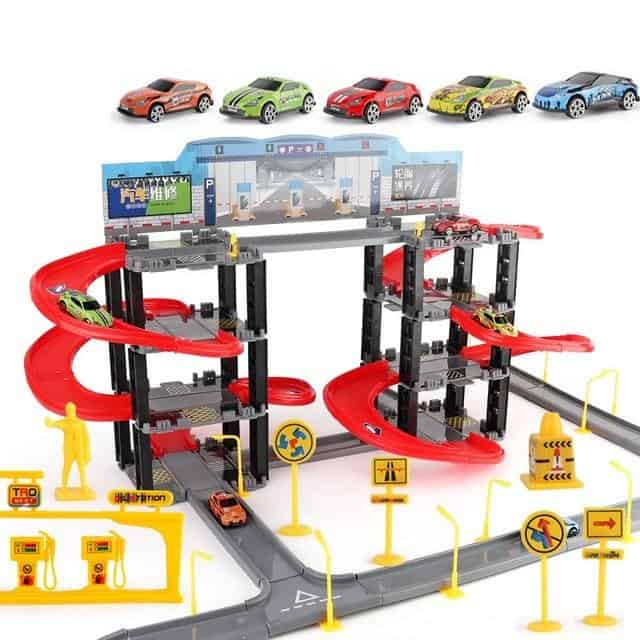 Garage Per Macchinine Parcheggio Doppio Con Strada E Auto