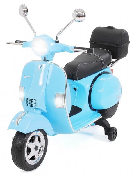 Moto Elettrica Per Bambini Scooter Celeste
