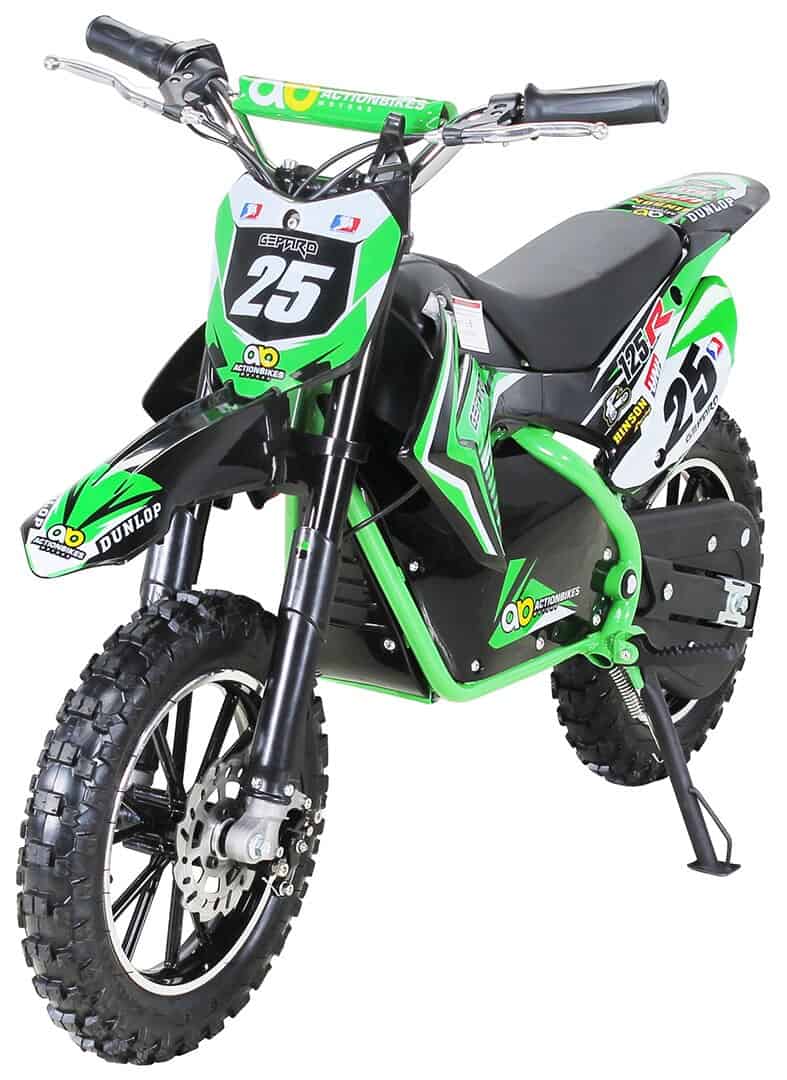 Moto Elettrica Per Bambini Mini Cross Verde 500W