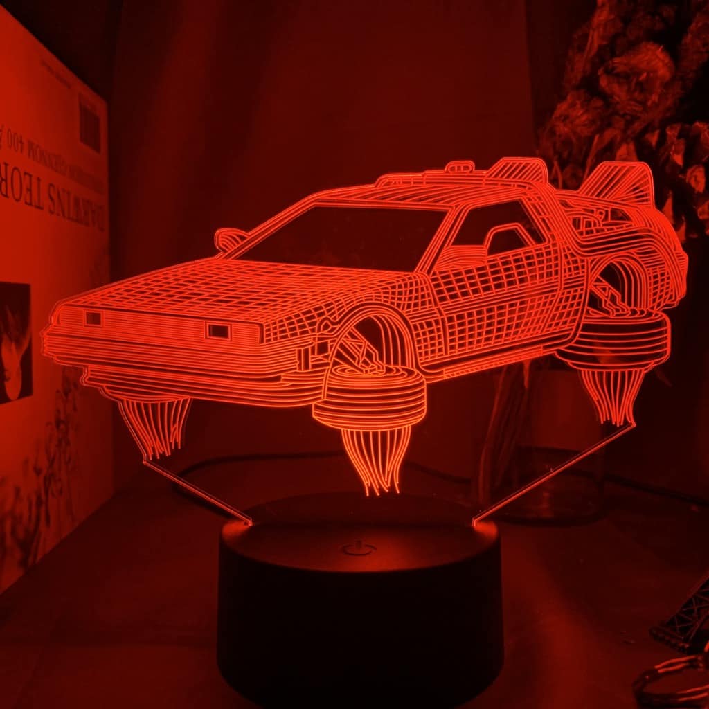 Luce Notturna Auto Lampada 3D Led Ritorno Al Futuro