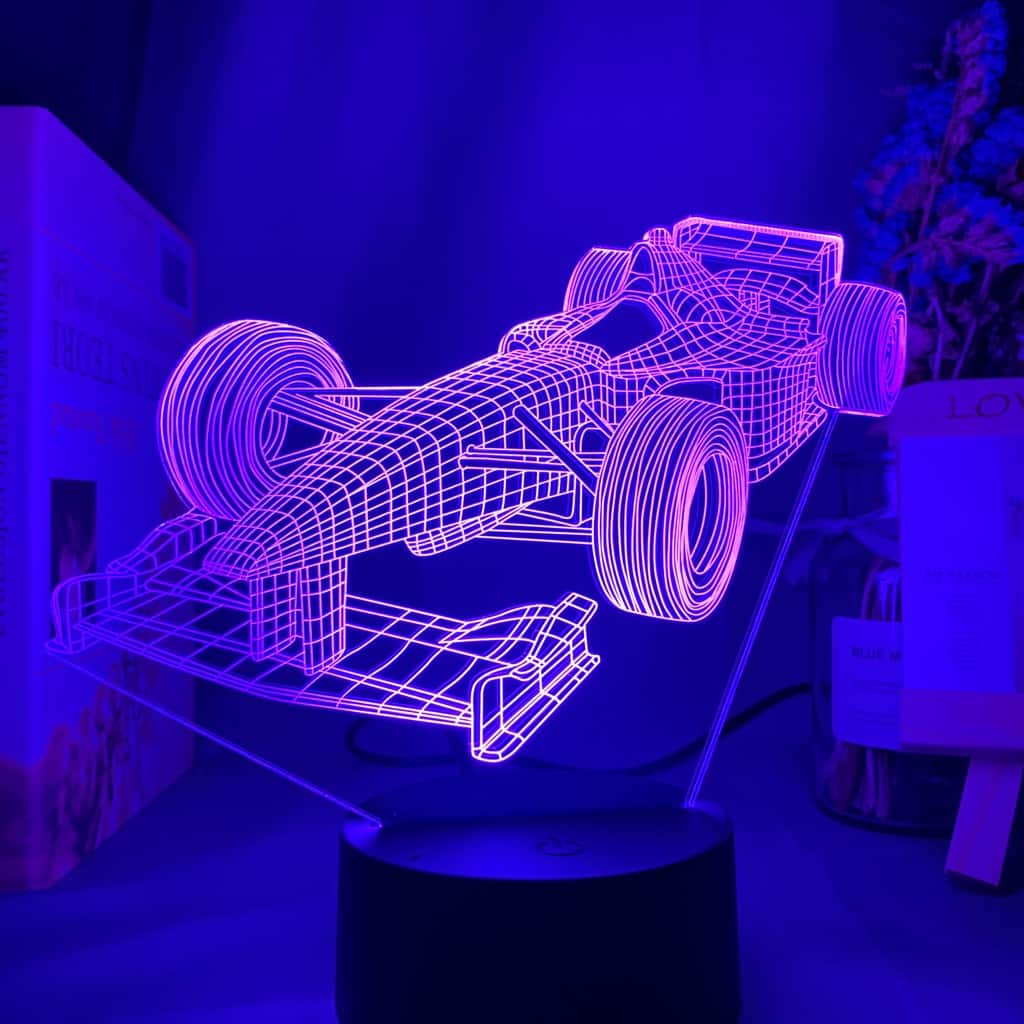 Luce Notturna Auto Lampada 3D Formula 1