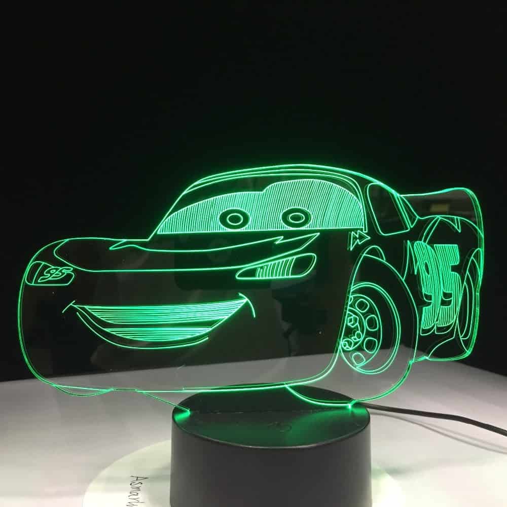 Luce Notturna Auto Lampada 3D Cars
