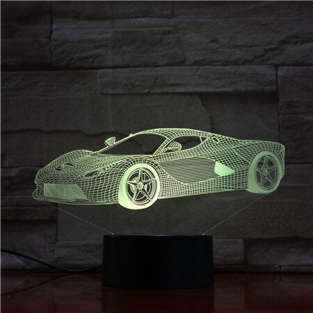 Luce Notturna Auto Lampada 3D Supercar A Led