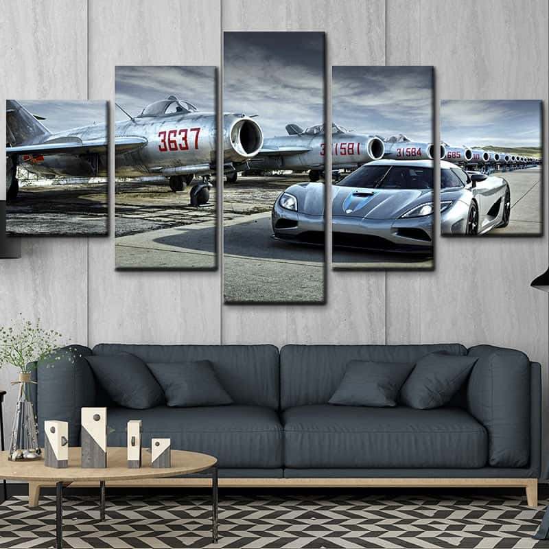 Quadro Auto In 5 Parti